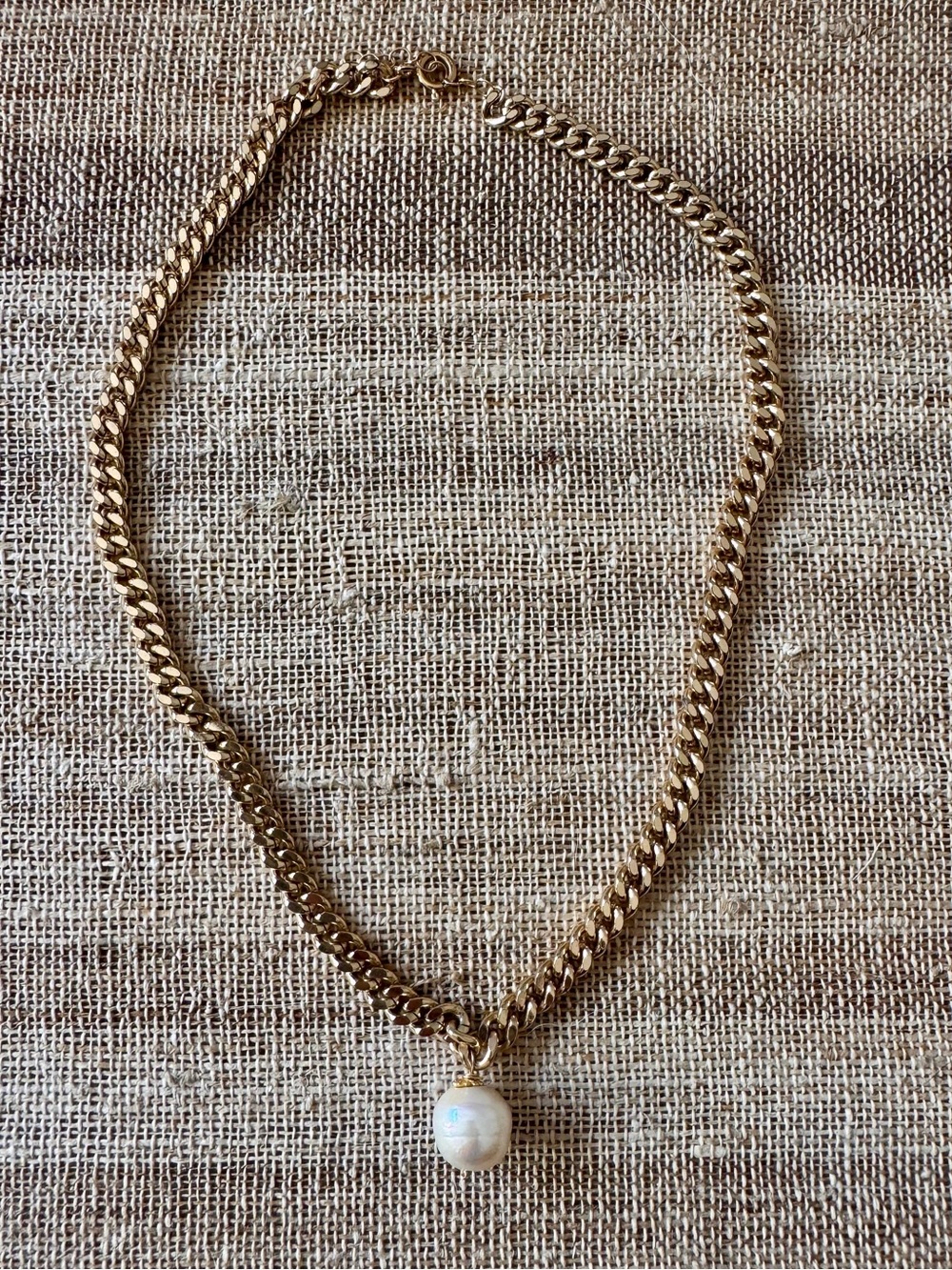 Designer natural Pearl pendant necklace 16-18”